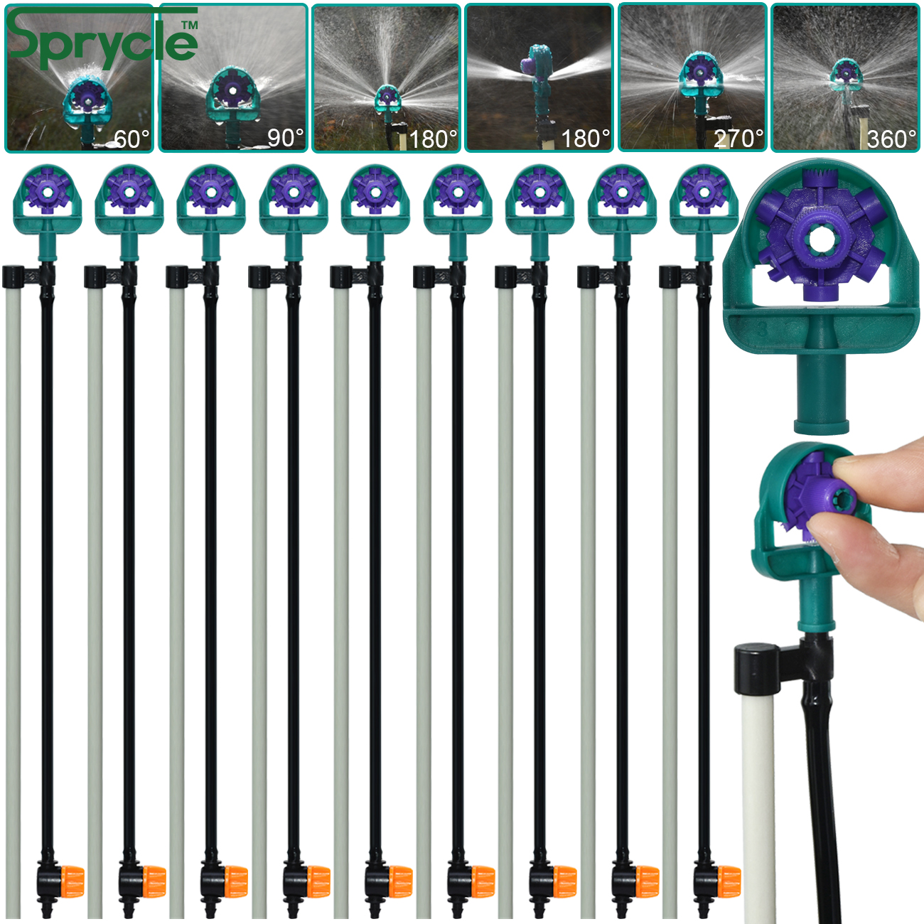 Plant Parent Kit - SPRYCLE Garden Watering Irrigation Adjustable Sprinklers
