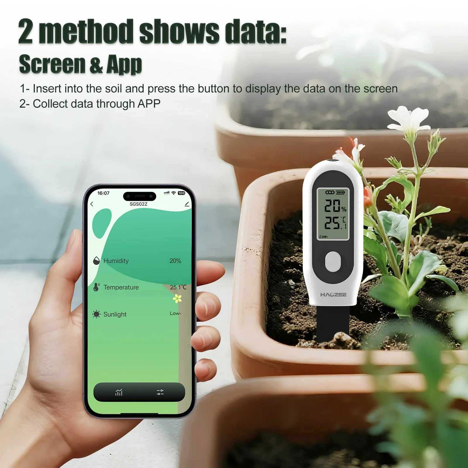 Haozee Tuya Zigbee Soil Moistu - Plant Parent App のレビューと価格