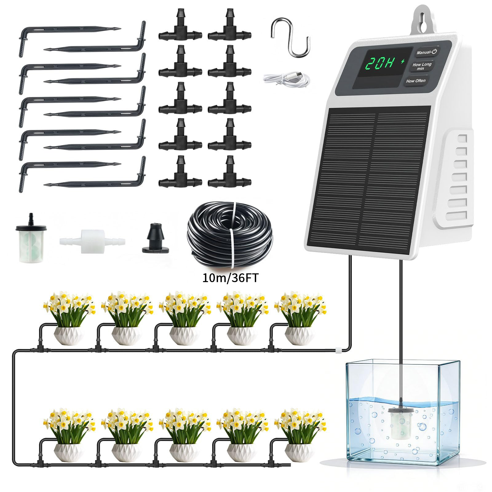 Upgraded Solar Drip Irrigation - Plant Parent Kit のレビューと価格