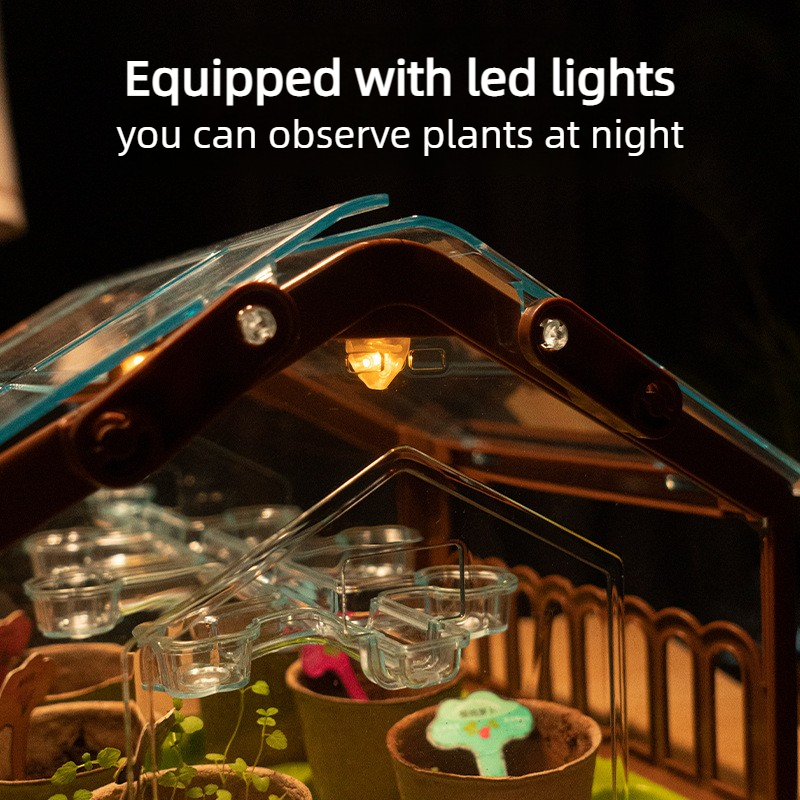 Kids Mini Greenhouse with LED  - Is Plant Parent Free To Use のレビューと価格